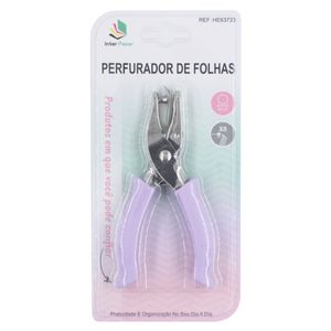 Perfurador de Folhas 13,5cm em Metal Interponte