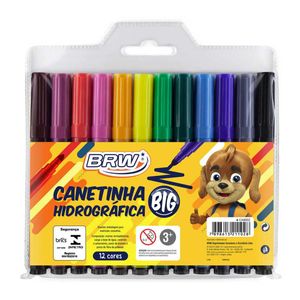 Canetinha hidrográfica big 12 cores BRW BRW