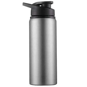 Garrafa de metal prata com tampa e alça 600ml Livon