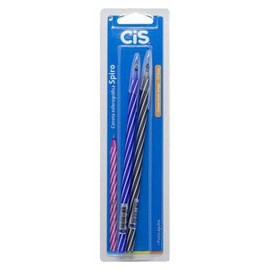 Kit Canetas Spiro Esferográfica 2 Peças em Plástico Cis