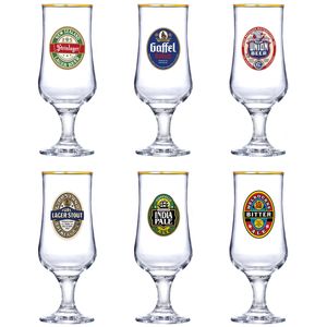Jogo de Taças Barcelona 6 Peças 370ml em Vidro Ruvolo