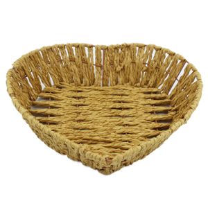 Cesta Decorativa Coração 24x24cm em Metal e Papel Megagift