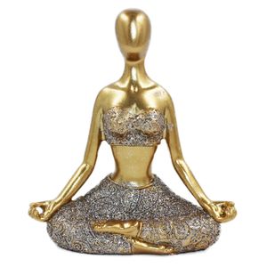 Enfeite Mulher Pose Yoga 11cm em Resina Youbai