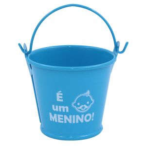Balde Decorativo Menino/ Menina 5,5x6cm em Metal Cascavel