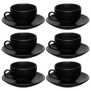 Jogo de Xícaras Manhattan 12 Peças 160ml em Porcelana Hauskraft