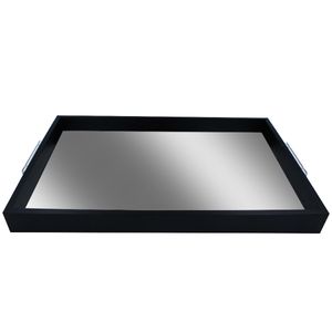 Bandeja Decorativa Espelhada 45x30cm em Madeira Vipa