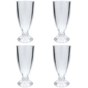 Jogo de Taças Milk Shake 4 Peças 330ml em Vidro Kehome
