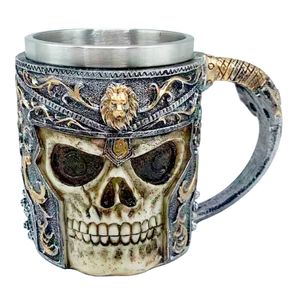 Caneca Caveira Medieval 400ml em Resina Livon