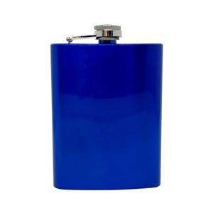 Cantil Porta Bebidas de Metal Azul 200ml Livon