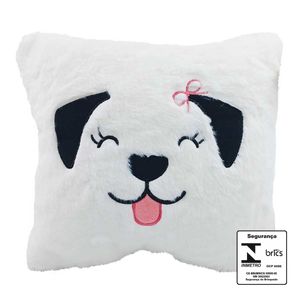 Almofada De Pelúcia Bichinhos 28cm em Poliéster Fizzy