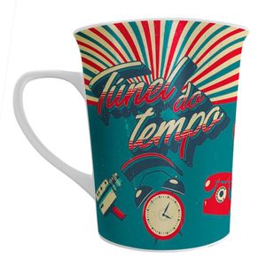 Caneca Túnel do Tempo 340ml em Cerâmica Dolce World Classic
