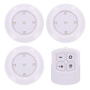 Kit Luminária LED C/ Controle 4 Peças em Plástico Livon