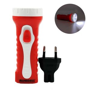 Lanterna Recarregável 4 LED 11cm em Plástico Alfacell