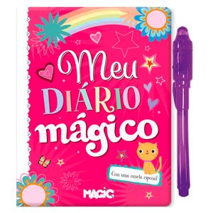 Diário Mágico C/ Caneta Mágica 15,5x12cm em Papel Magic Kids