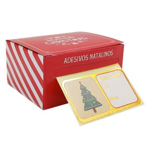 Jogo de Adesivos Natalinos De/Para 30 Peças em Papel Multiart