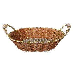 Cesta Trançada 38x25cm em Plástico Livon