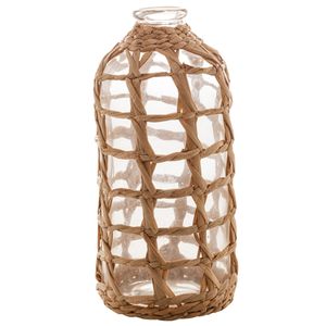 Vaso Decorativo Trançado 25x12cm em Vidro Wolff