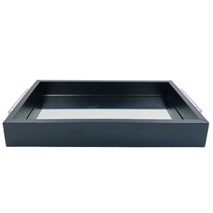 Bandeja Espelhada Decorativa 30x18cm em Madeira Vipa
