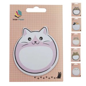 Bloco de Anotação Autoadesivo Gatinho 8cm em Papel Interponte