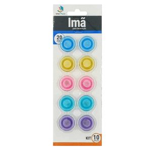 Jogo de Imã Decorativo 10 Peças 20mm em Plástico Interponte