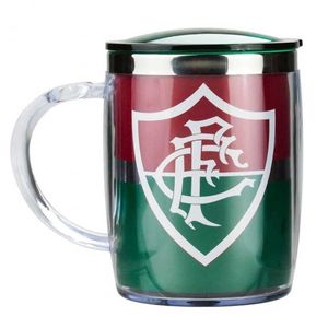 Caneca Térmica Fluminense 450ml em Aço Inox Mileno