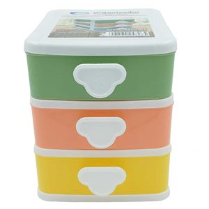 Organizador C/ 3 Gavetas 16x14cm em Plástico Interponte
