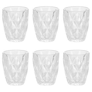 Jogo de Copos Diamond 6 Peças 270ml em Vidro Lyor