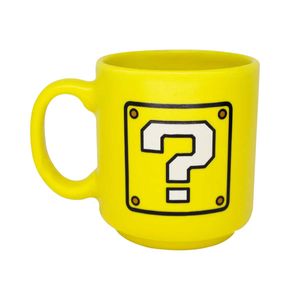 Mini Caneca Super Mario Bloco 100ml em Cerâmica Zona Criativa