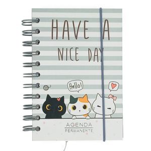 Agenda Permanente Gatinhos 21x14,5cm em Papel Megagift