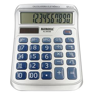 Calculadora de Mesa 12 Dígitos 15x12cm em Plástico Alfacell
