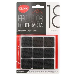 Protetor Adesivo Quadrado 18 Peças em Borracha Clink