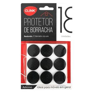 Protetor Adesivo Redondo 18 Peças em Borracha Clink