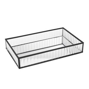 Bandeja Espelhada Decorativa 15x25cm em Metal Lyor