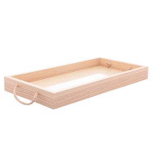 Bandeja Retangular C/ Alça 40x20cm em MDF Lyor