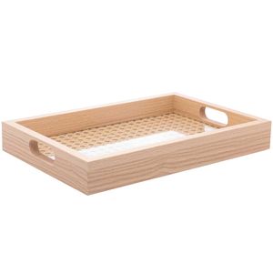 Bandeja Retangular C/ Treliça 30x20cm em MDF Lyor