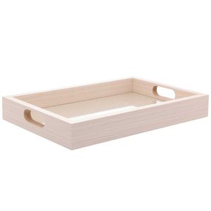Bandeja Retangular C/ Tressê 30x20cm em MDF Lyor