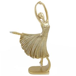 Bailarina Decorativa C/ Glitter 24x13cm em Resina Youbai