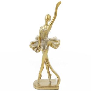 Bailarina Decorativa C/ Glitter 23cm em Resina Youbai