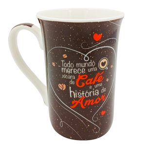 Caneca Café Amor 300ml em Cerâmica Wellmix