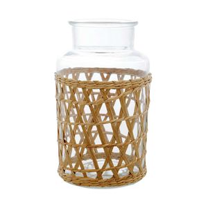 Vaso Decorativo 24x12cm C/ Fibra Natural Wolff