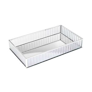 Bandeja Espelhada Decorativa 25x15cm em Metal Lyor