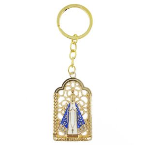 Chaveiro Nossa Senhora Aparecida 11,5cm em Metal Taimes