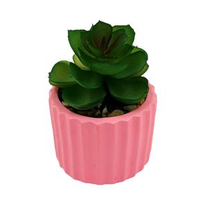 Vaso C/ Planta Artificial 7,5x8cm em Cimento Livon