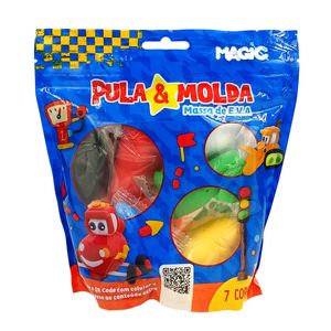Massa Pula e Molda Carros 7 Cores em EVA Magic Kids
