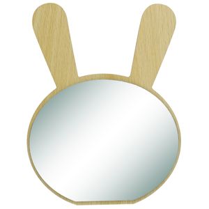Espelho de Mesa Coelho 19x16,5cm em Vidro e MDF Lila Cosméticos