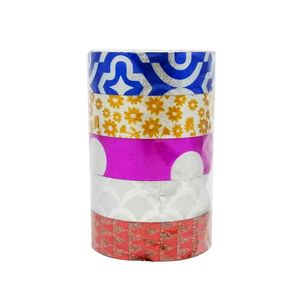 Conjunto de Fita Adesiva Estampadas 5 Unidades Modelos Sortidos FWB