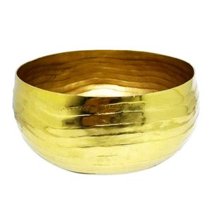 Centro de Mesa Decorativo 24x24x12,5cm em Metal Gold Mabruk