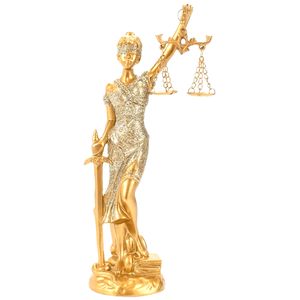 Dama da Justiça Decorativa 18,5cm em Resina Youbai