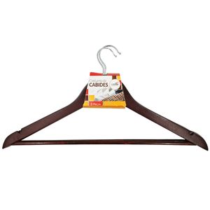 Jogo de Cabides 3 Peças 44,5cm em Madeira Casita