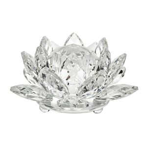 Flor de Lótus Decorativa 12cm em Vidro Youbai